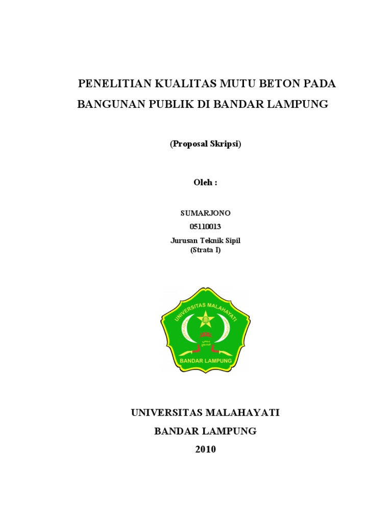 Contoh Tugas Akhir Teknik Sipil