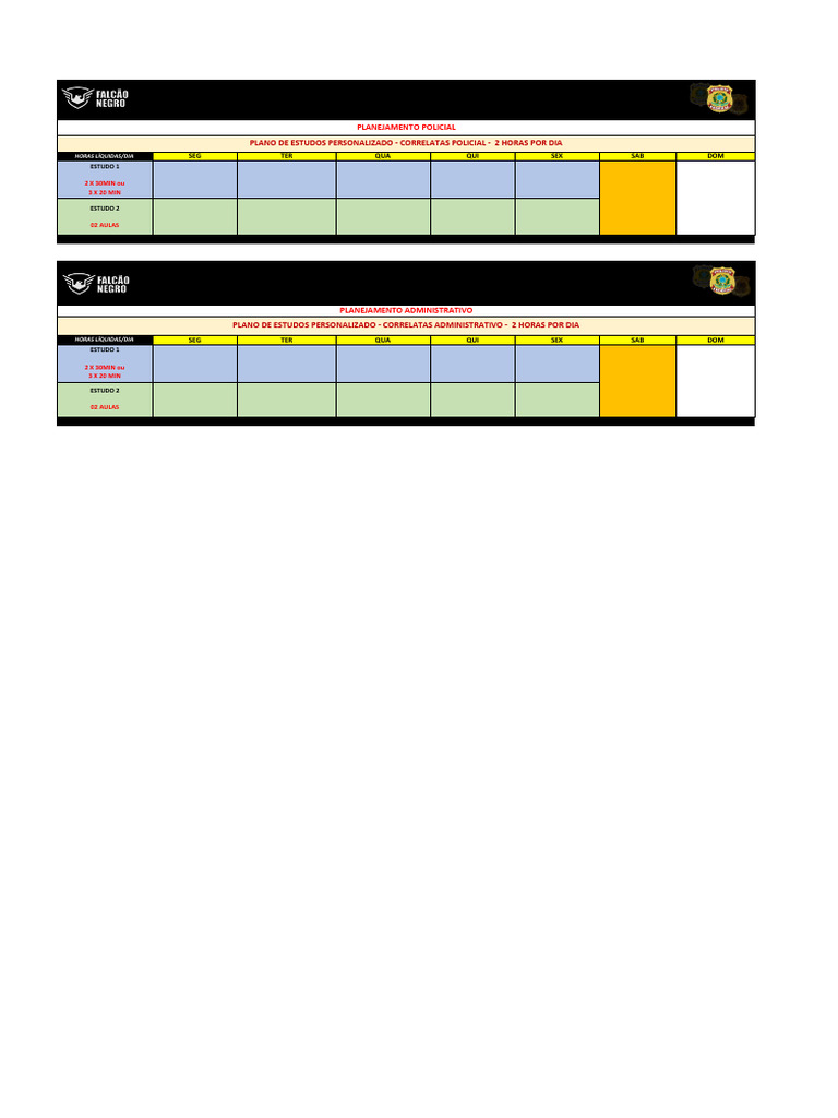 Plano de Estudos Personalizado para Concursos | PDF