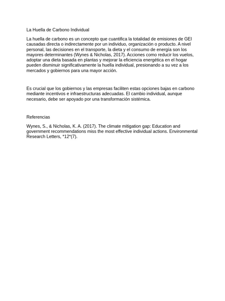 La Huella de Carbono | PDF
