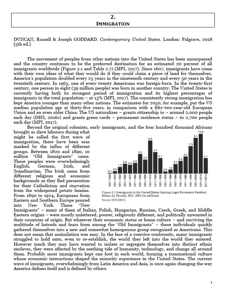 U.S. Immigration History and Policy Insights | PDF | Illegal ...