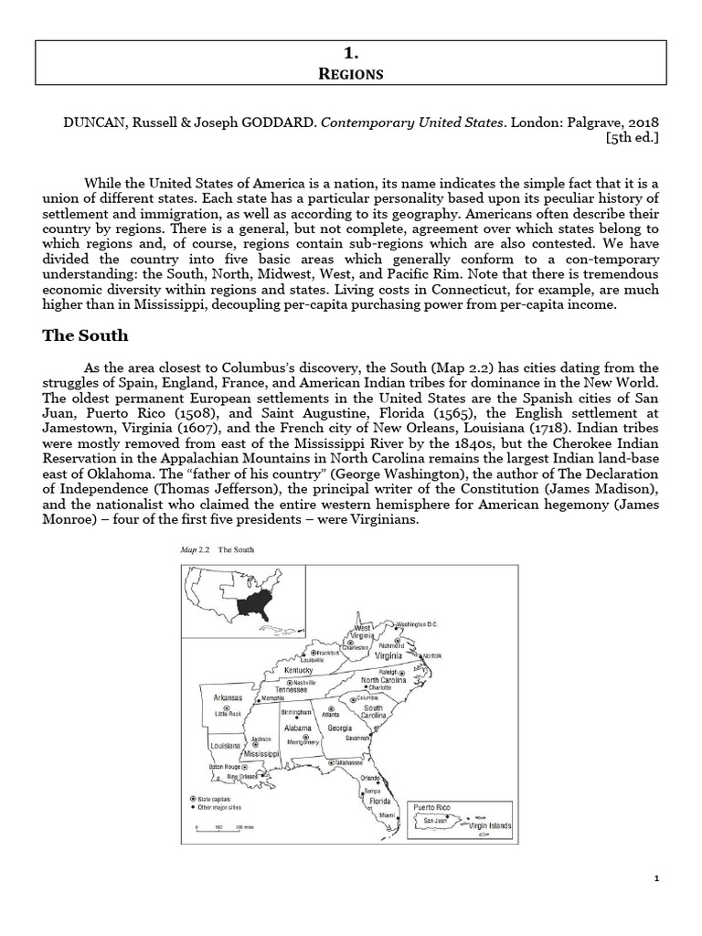 Overview of U.S. Regional Identities | PDF | Southern United States ...