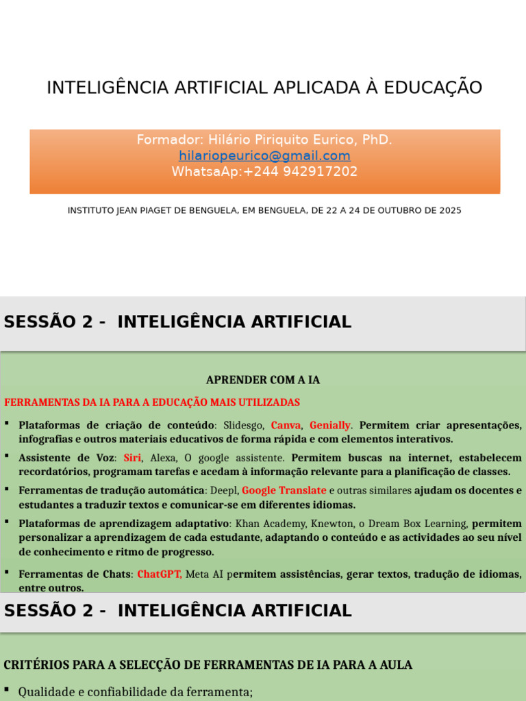 IA na Educação: Ferramentas e Aplicações | PDF | Inteligência ...