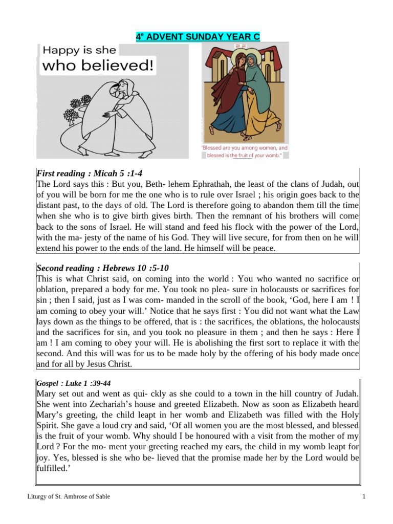 4th Sunday of Advent c | PDF