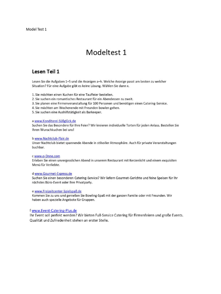 Model Test 1 | PDF