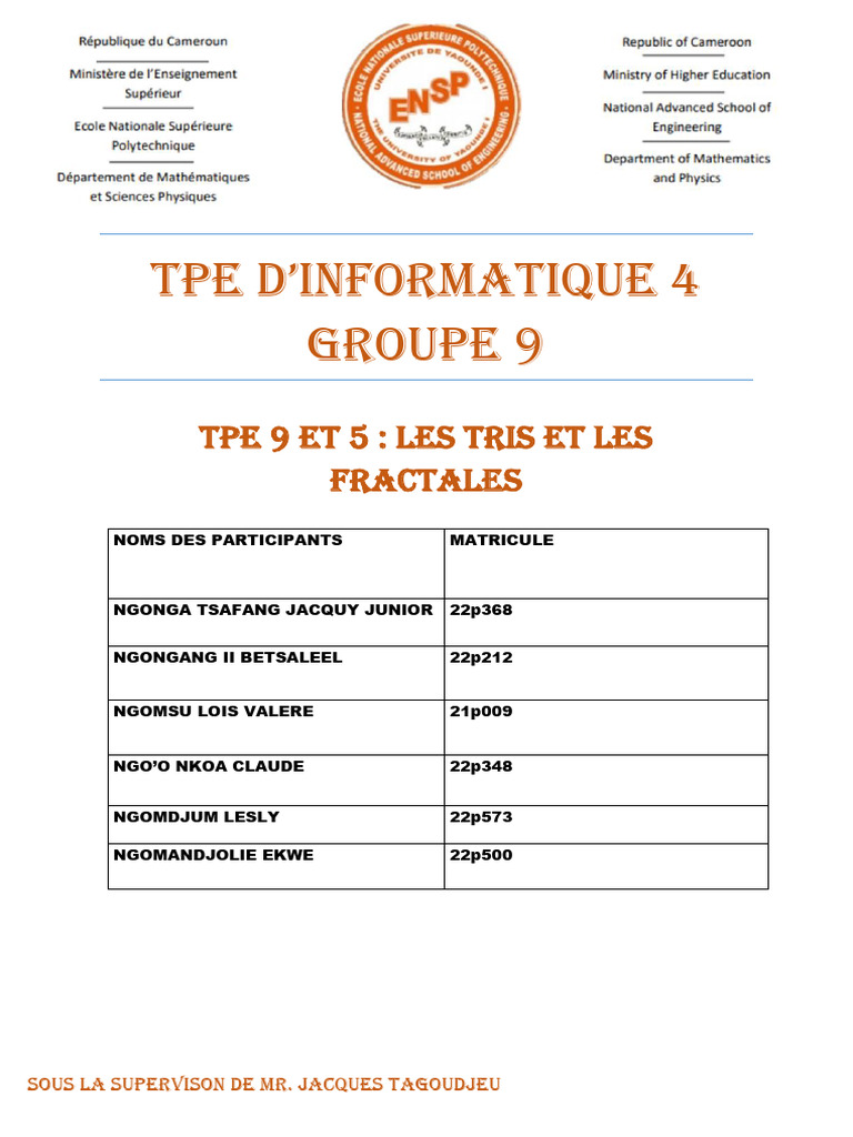 Tris et Fractales en Python : Guide Complet | PDF | Fractale ...