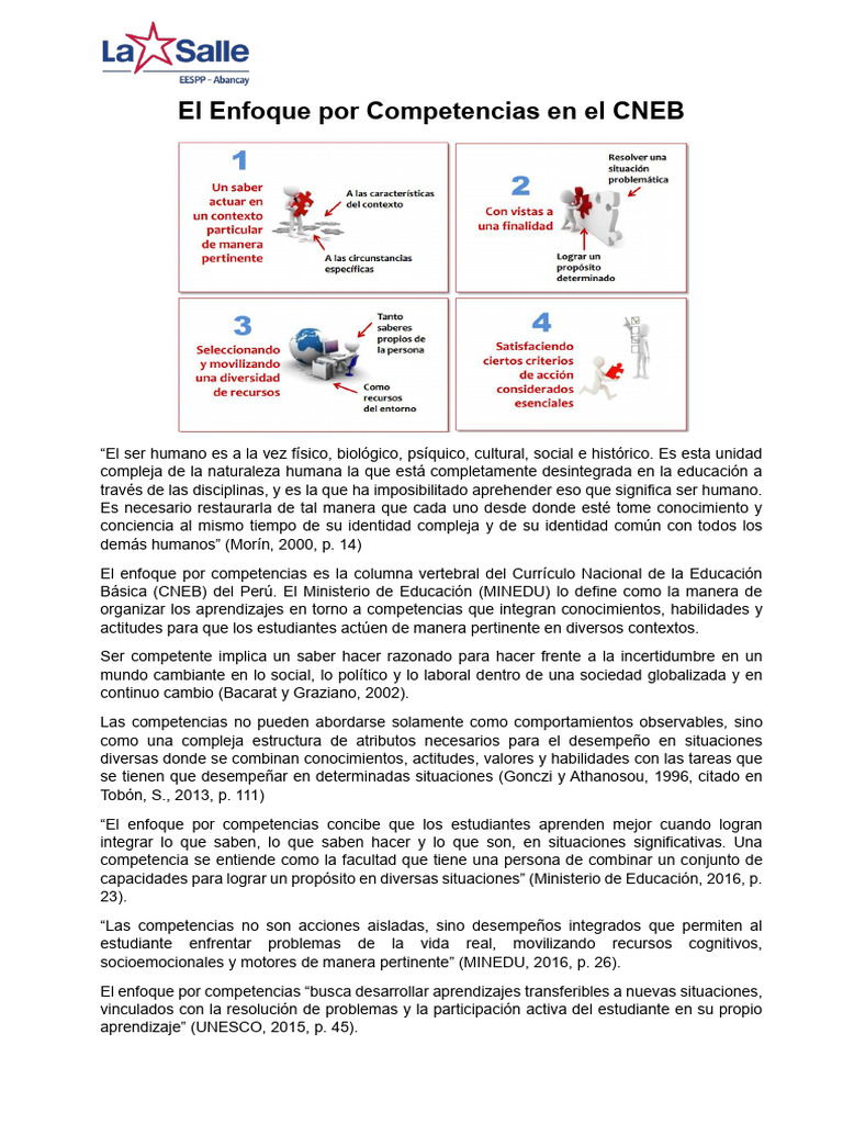 Las Competencias en El CNEB X | PDF | Plan de estudios | Aprendizaje