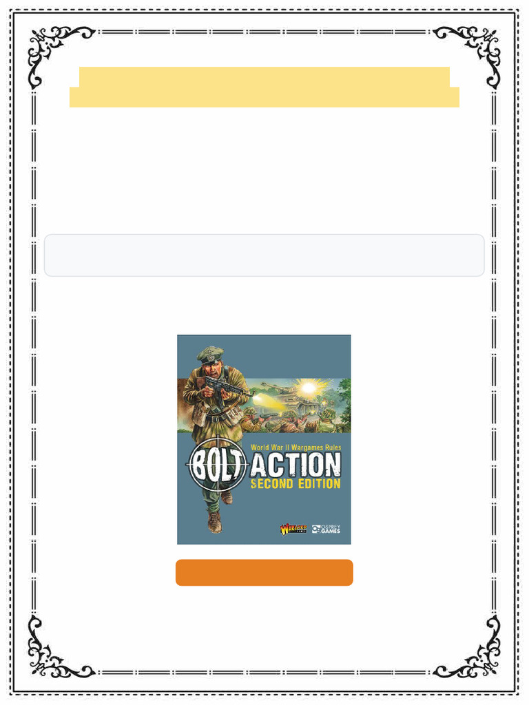 Bolt Action World War II Wargames Rules 2nd Edition Warlord Games Peter ...