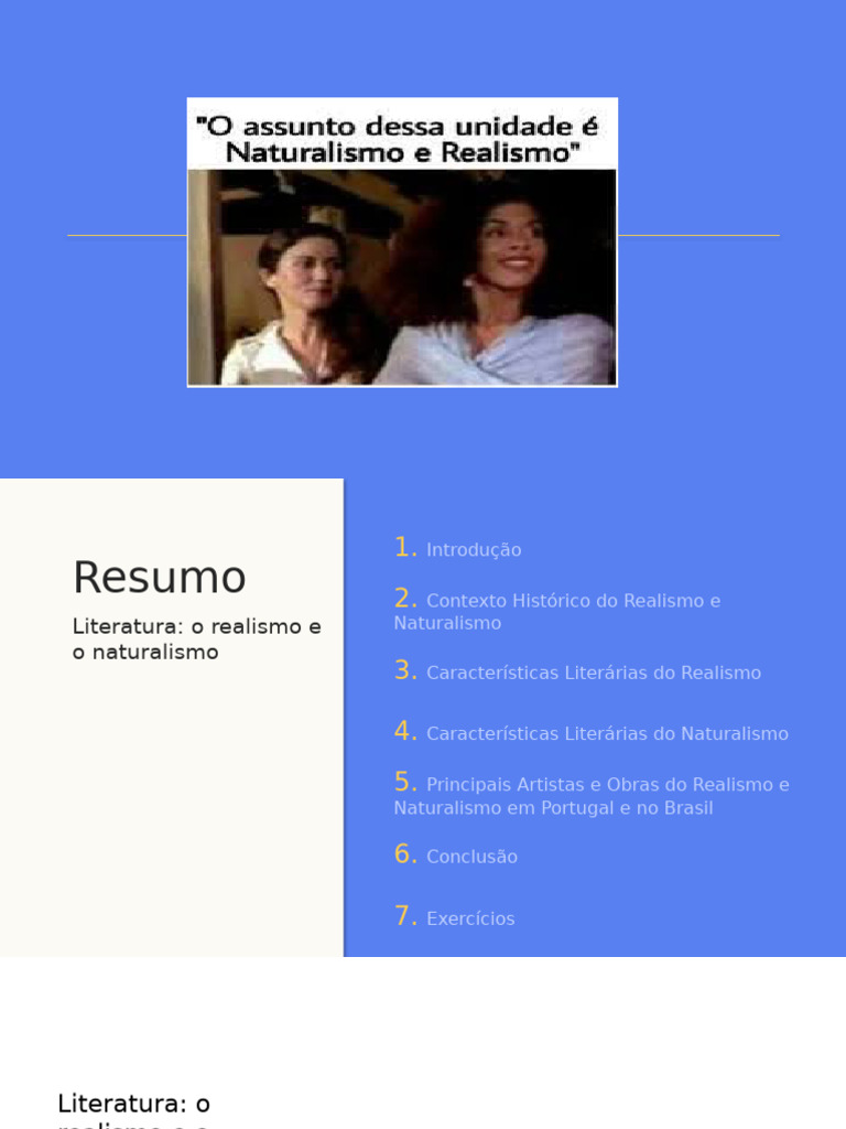 Realismo e Naturalismo na Literatura | PDF | Realismo (artes ...