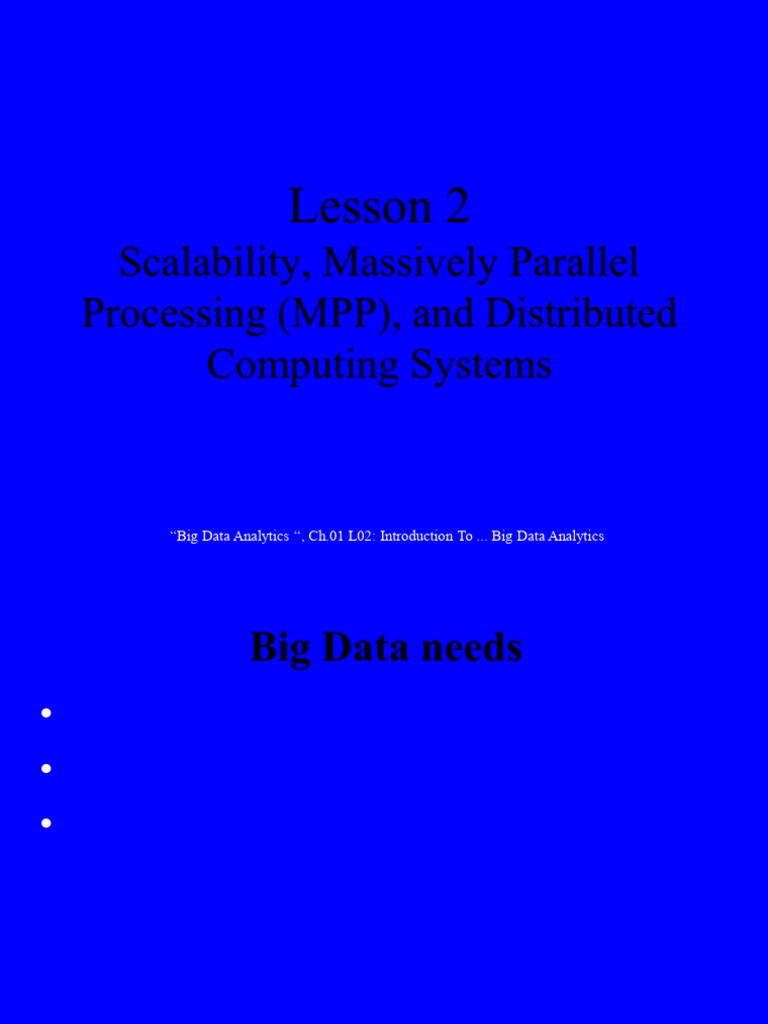 BDACh01L02ScalabilityMassively Parallel Distributed Computing | PDF ...