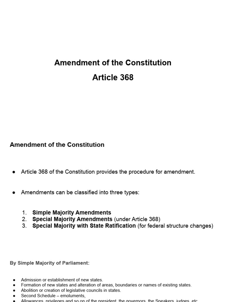 Constitution Amendment Procedures Explained | PDF | Government ...