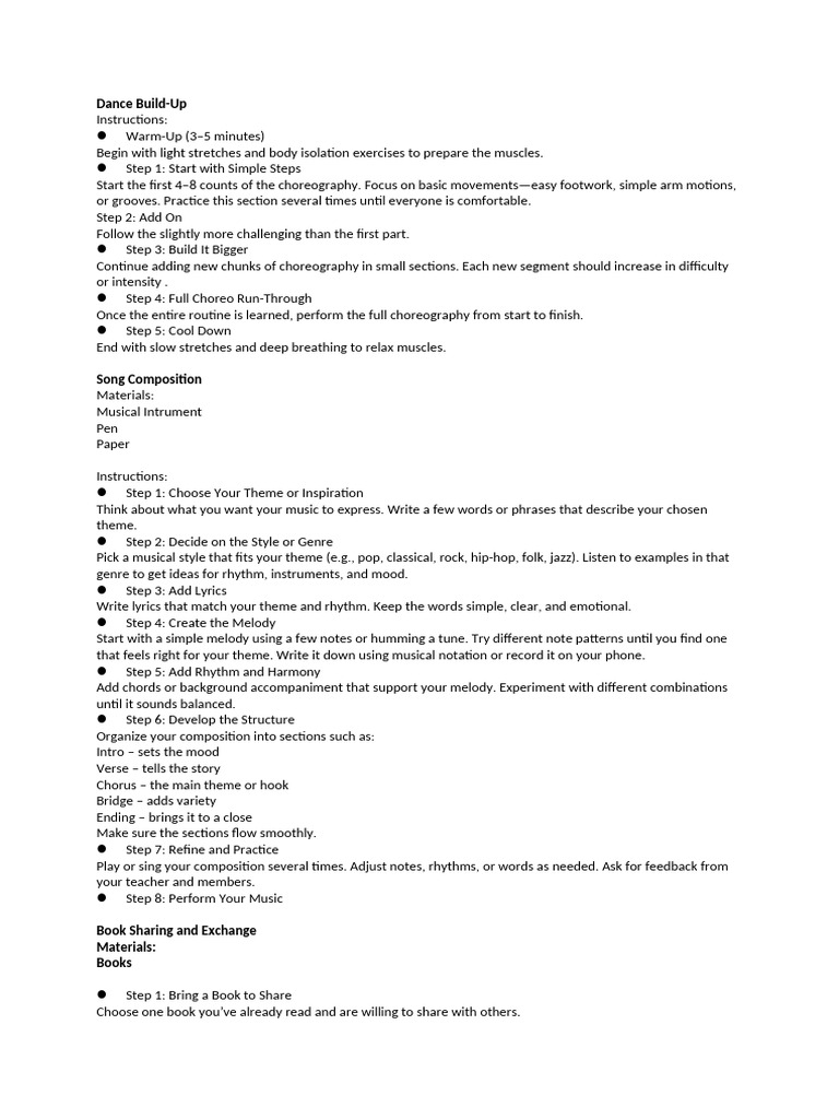 Dance and Music Composition Guide | PDF | Musicology | Performing Arts