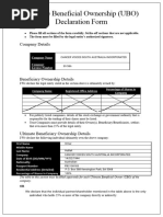 UBO Declaration Form Template | PDF | Companies | Civil Law (Legal System)