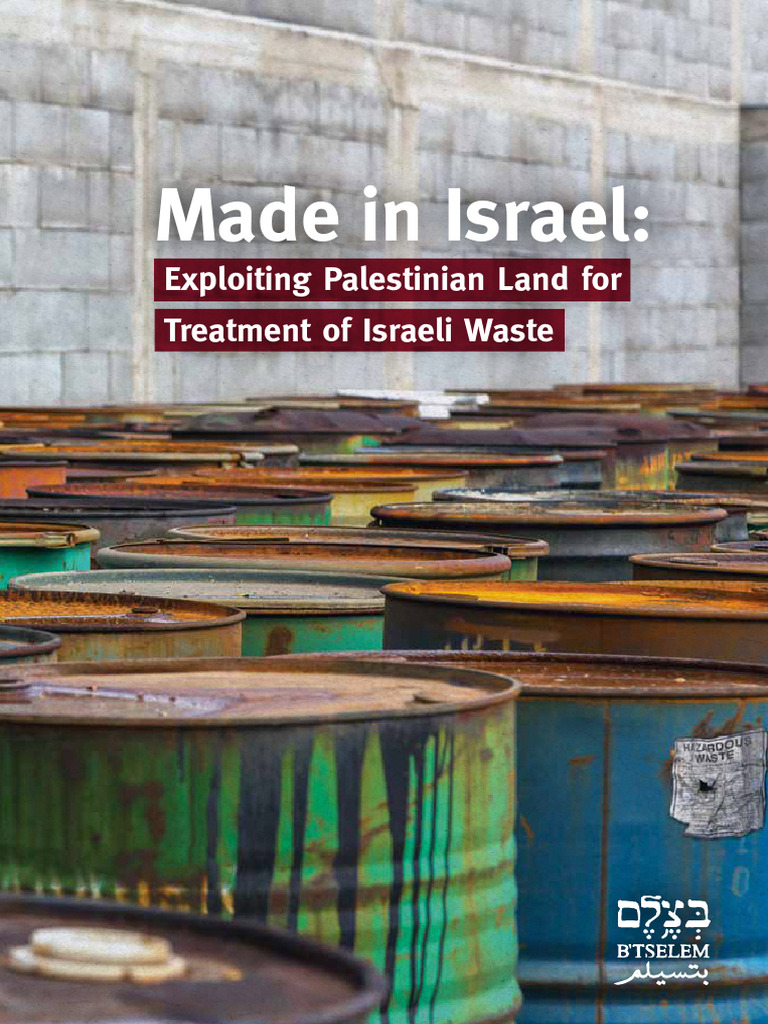Israeli Waste Treatment in West Bank | PDF | Waste | West Bank