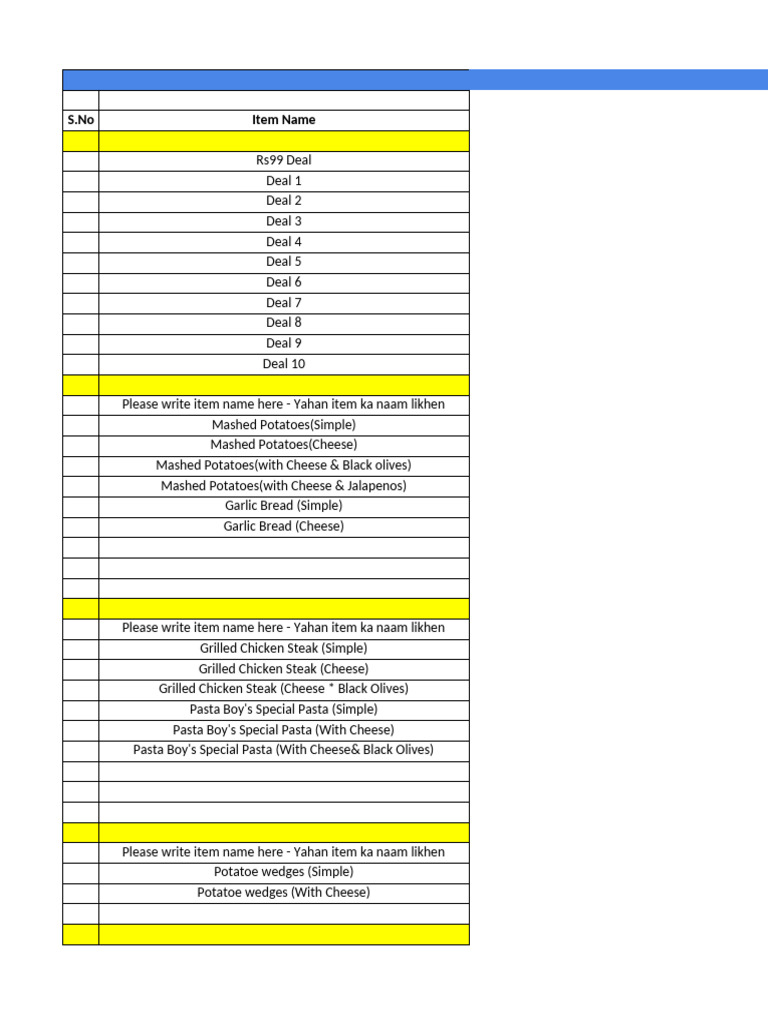 Pasta Boy's Menu Overview | PDF | Pasta | Cuisine Of The Americas