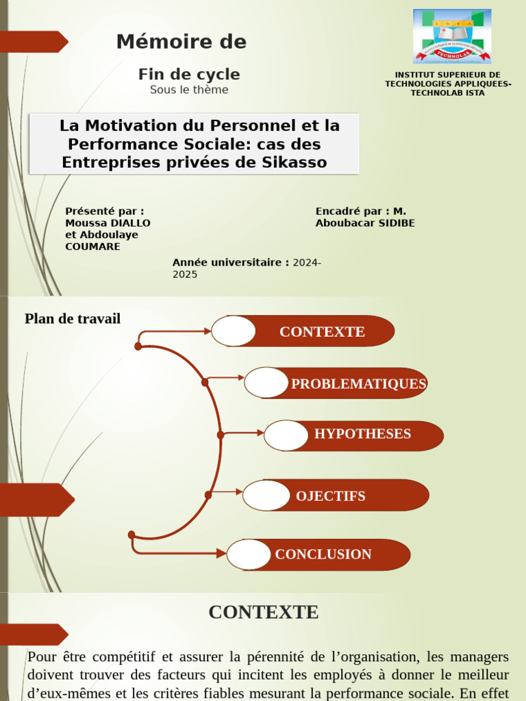 Impact de la Motivation sur la Performance Sociale | PDF | Motivation ...
