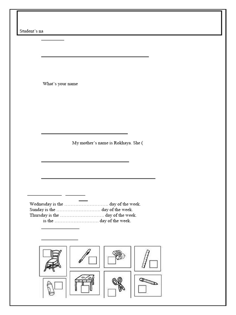 First Form English Test 2023-2024 | PDF