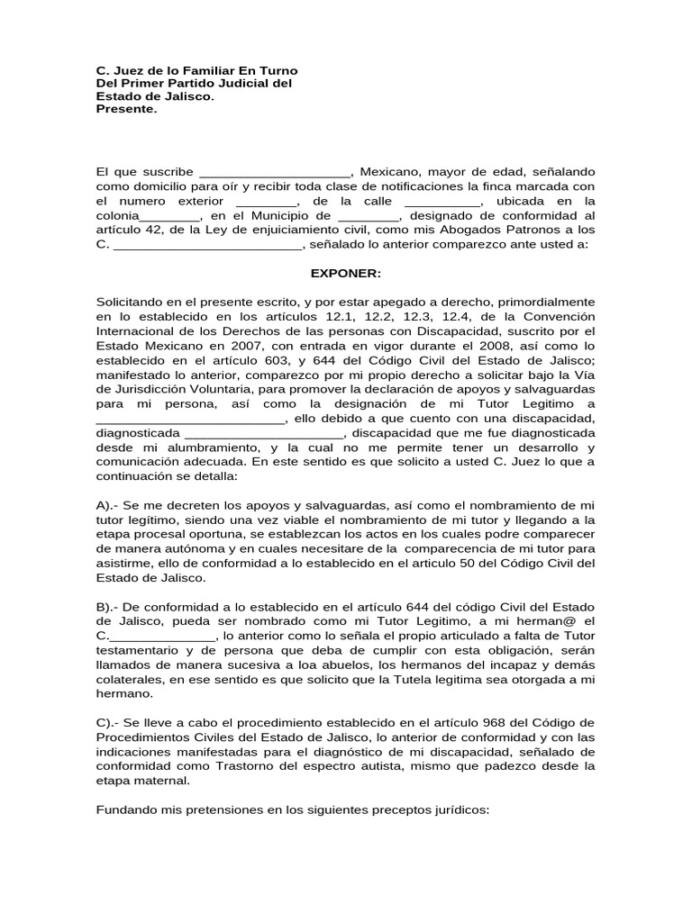 TUTELA Incapaz | PDF | Autismo | Ley politica