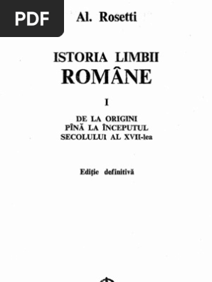 Al Rosetti Istoria Limbii Romane