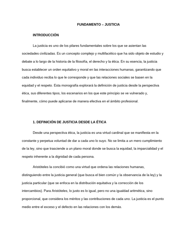 Fundamentos de la Justicia Ética y Tipos | PDF | Justicia | Crimen y ...