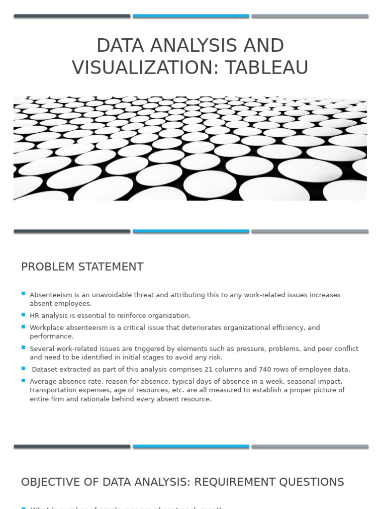Tableau Analysis of Workplace Absenteeism | PDF | Data Analysis | Data
