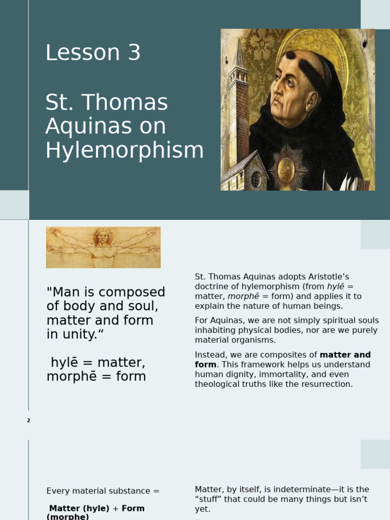 Lesson+3+HYLEMORPHISM | PDF | Soul | Spirituality