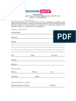 Data Recovery Form
