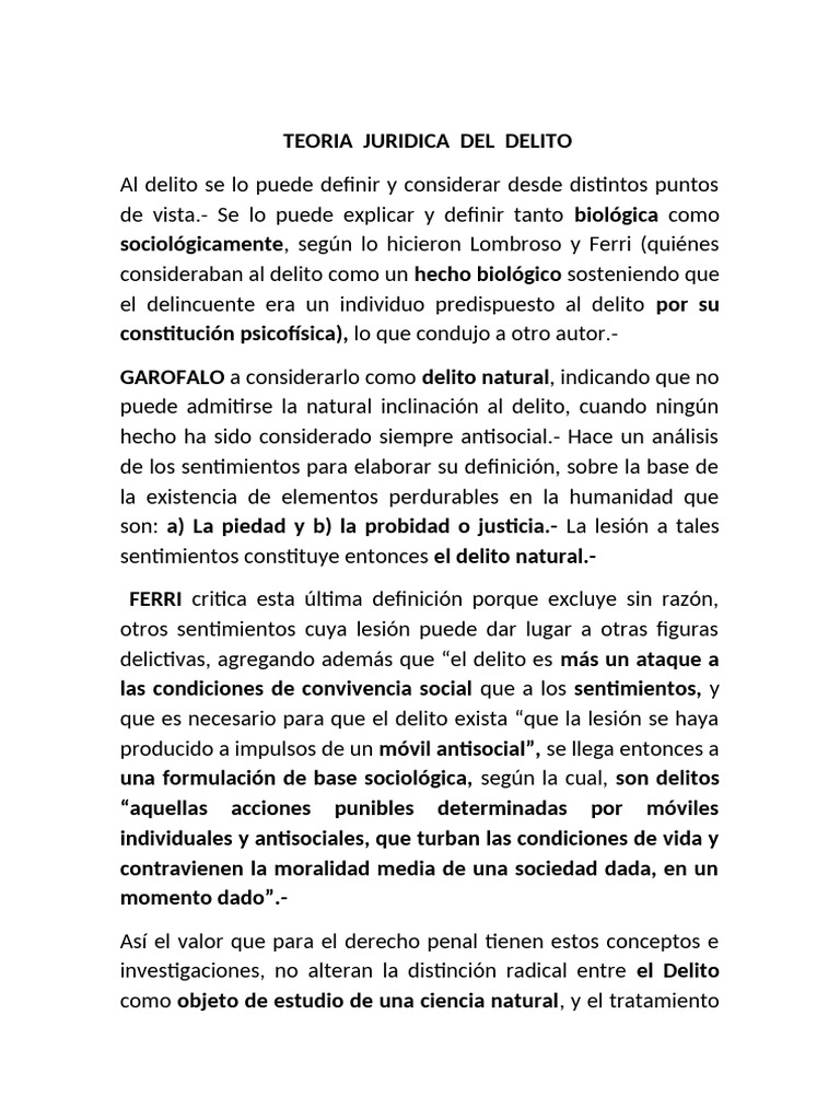 Teoría Del Delito Completa | PDF | Derecho penal | Justicia