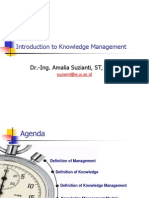 Introduction To Knowledge Management: Dr.-Ing. Amalia Suzianti, ST, M.SC