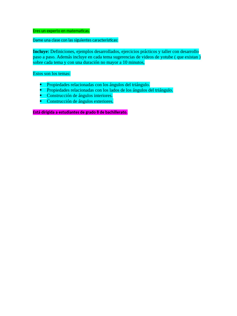 Prom para Clases GPT | PDF