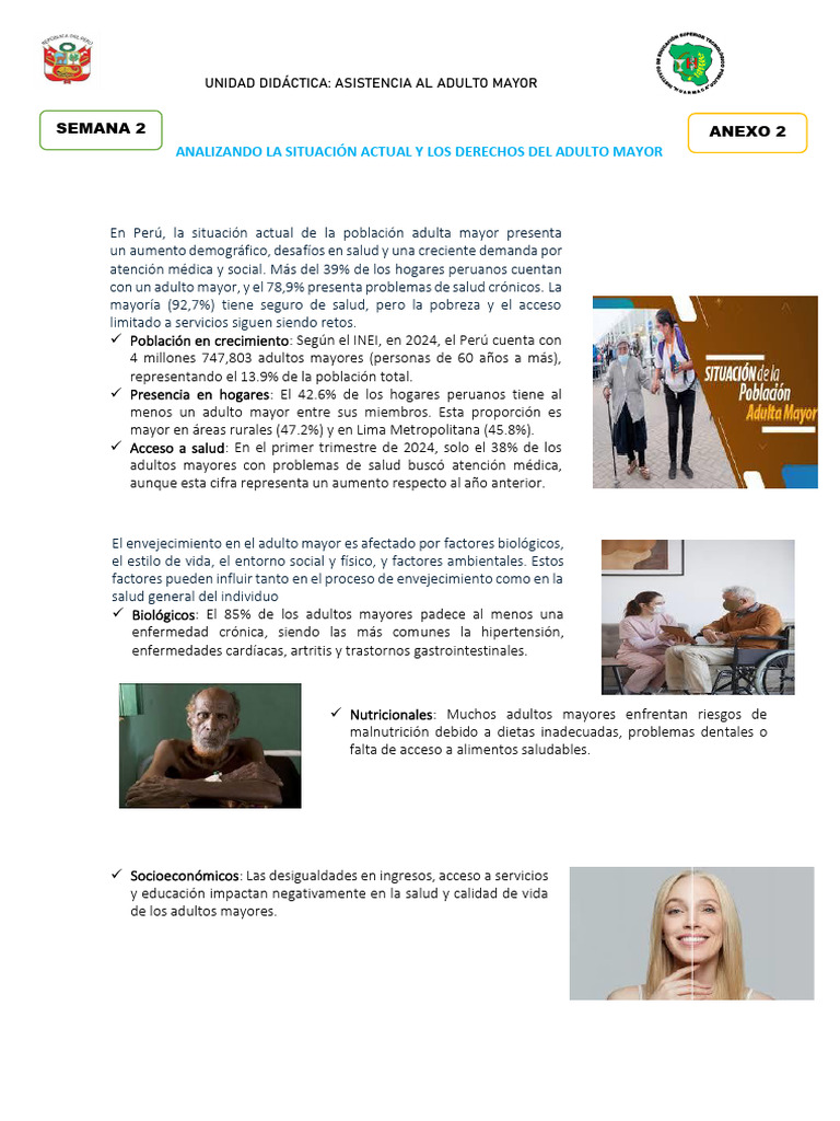 Adulto Mayor Guia 2 | PDF | Vejez | Cuidado de la salud