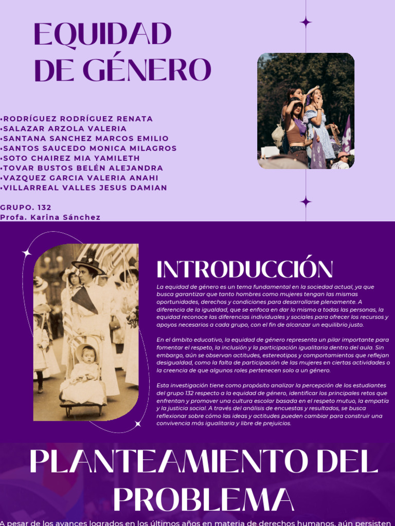 Percepción de Equidad de Género en Estudiantes | PDF | Igualdad de ...