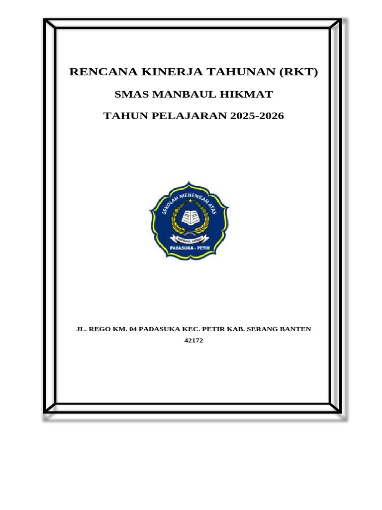 RKT SMAS Manbaul Hikmat 2025-2026 | PDF