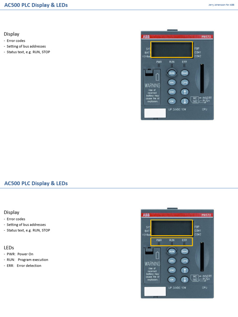 10 Ac500 PLC Display & Leds | PDF
