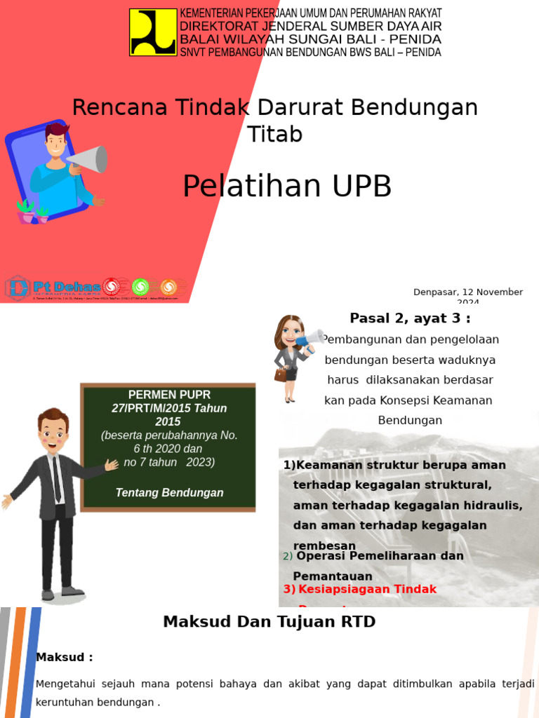 Rencana Tindak Darurat Bendungan Titab | PDF