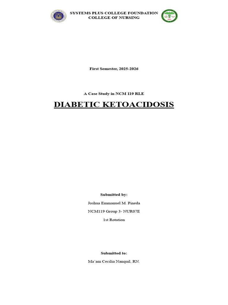 Diabetic Ketoacidosis Case Study 2025 | PDF | Hyperglycemia | Pancreas