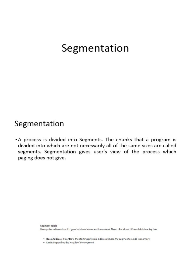 Segmentation With Paging | PDF | Computer Engineering | Computer ...