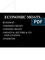 Economic Moats: Roadmap: Eroding Moats Finding Moats Moats by Sectors & Its Explanation. Exercise