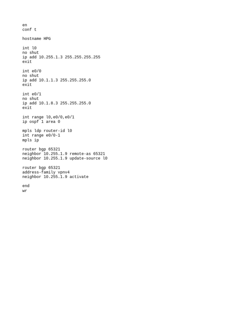 Router Configuration for OSPF and BGP | PDF