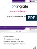 Dynamics of Later Life Working Expert Panel