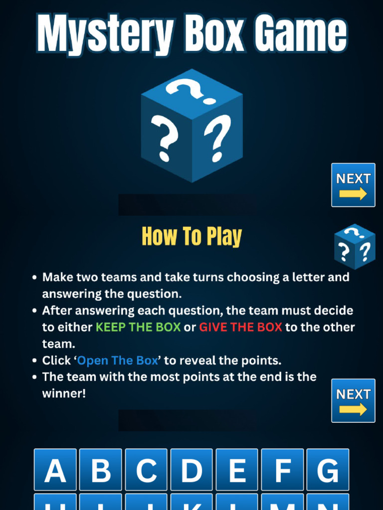 Mystery Box Game Template 1 | PDF