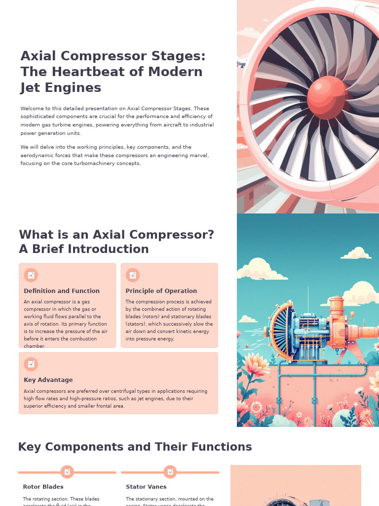 Axial Compressor Stages in Jet Engines | PDF | Turbine | Jet Engine