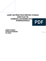 Template Caiet de Practica in Engleza