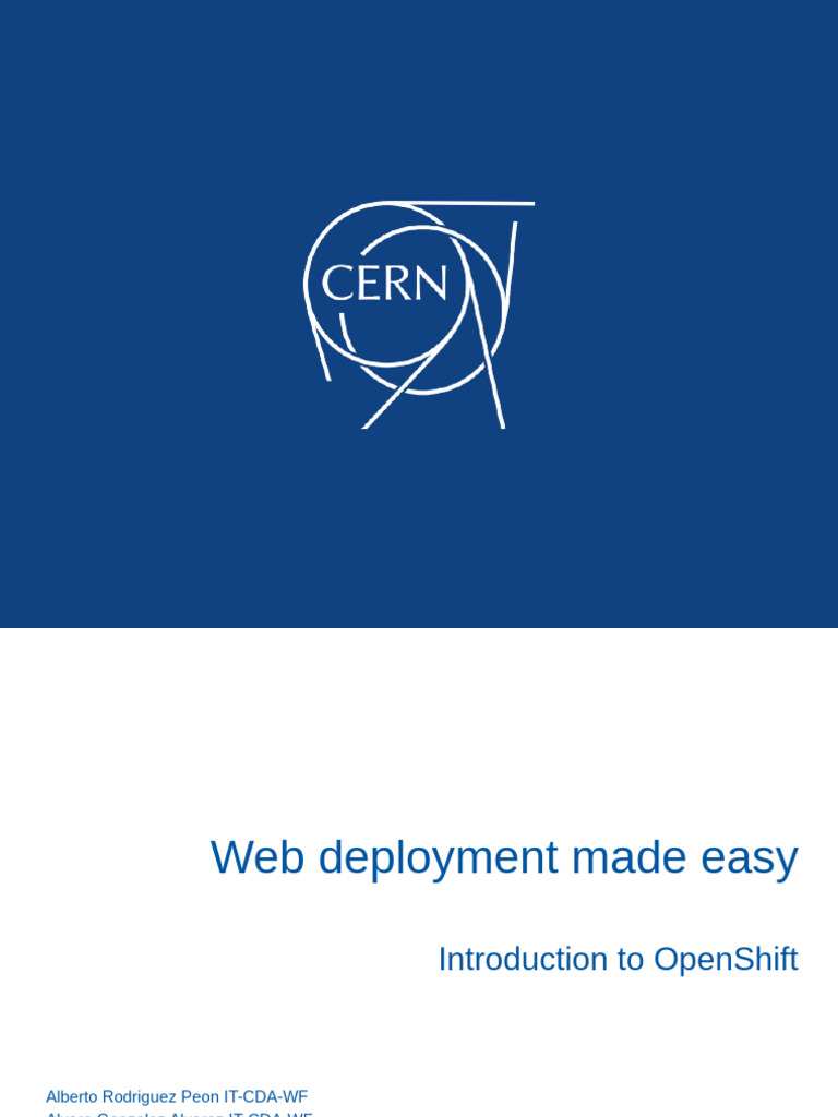 Simplifying Web Deployment with OpenShift | PDF | Software Architecture ...