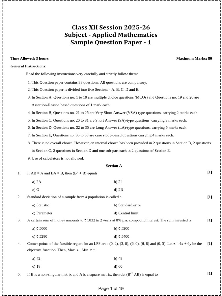 Tuition Mock 2 | PDF | Errors And Residuals | Mean
