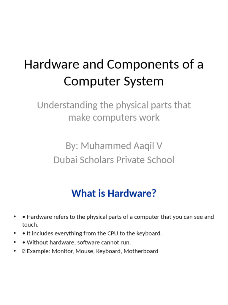 Hardware and Components | PDF
