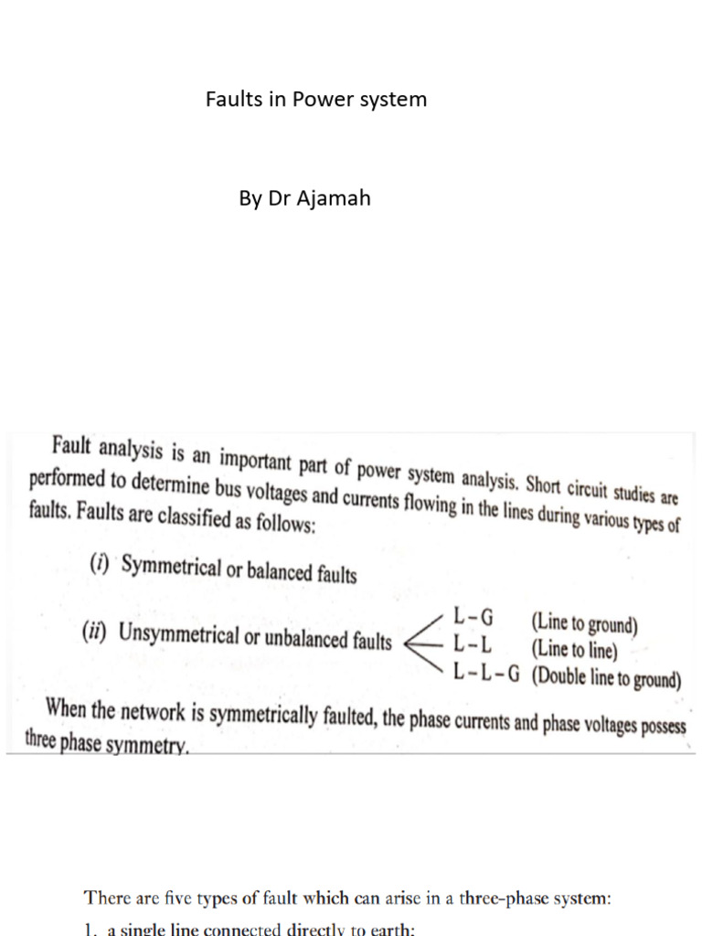 Fault Level Analysis in Power Systems | PDF