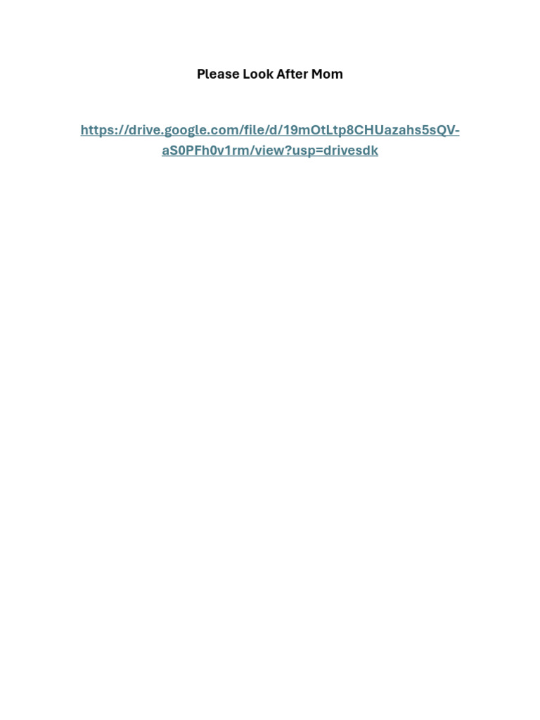 Please Look After Mom | PDF