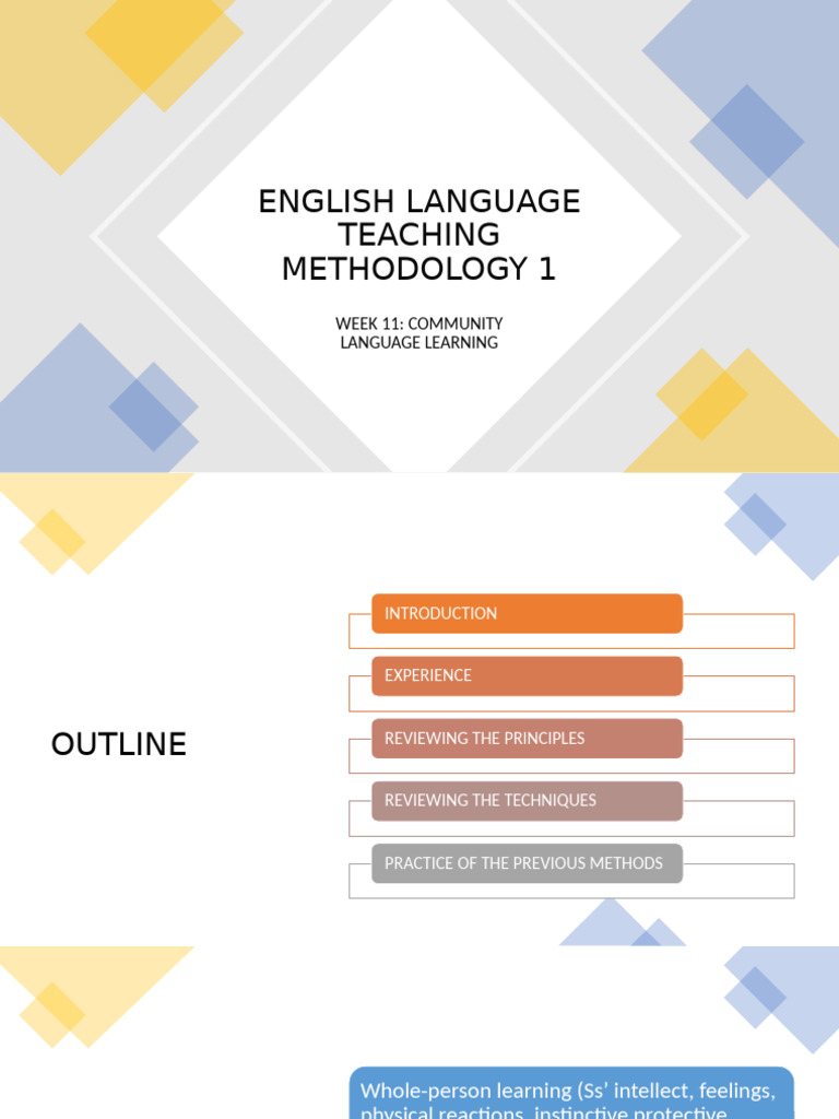 Community Language Learning Methods | PDF | Second Language ...