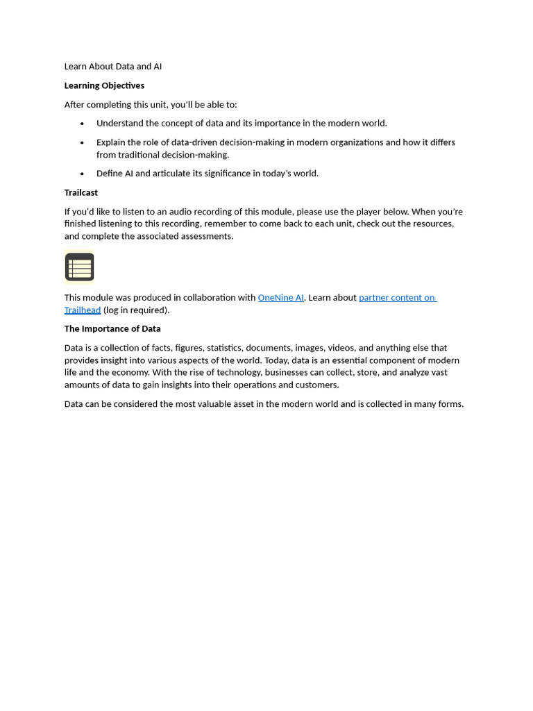 Understanding Data and AI Basics | PDF | Machine Learning | Artificial ...