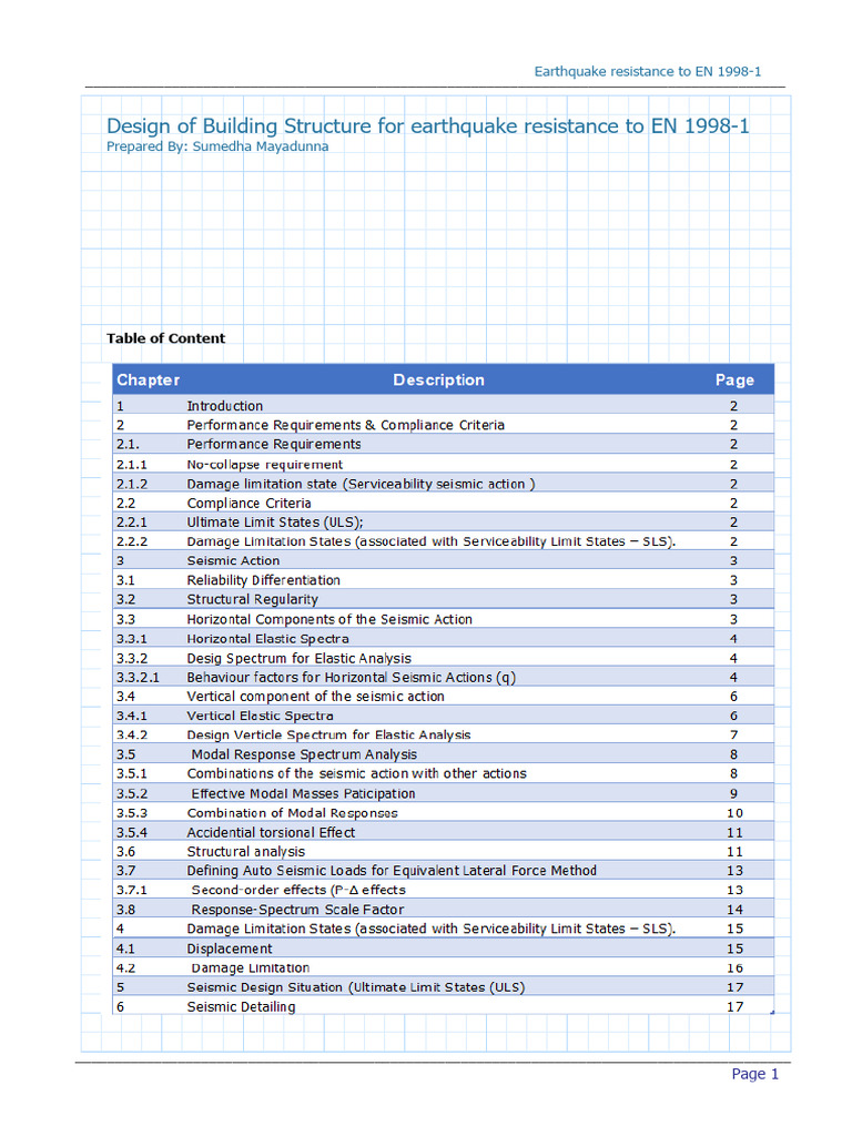 Earthquake Resistance Design EN 1998-1 | PDF | Earthquake Engineering ...